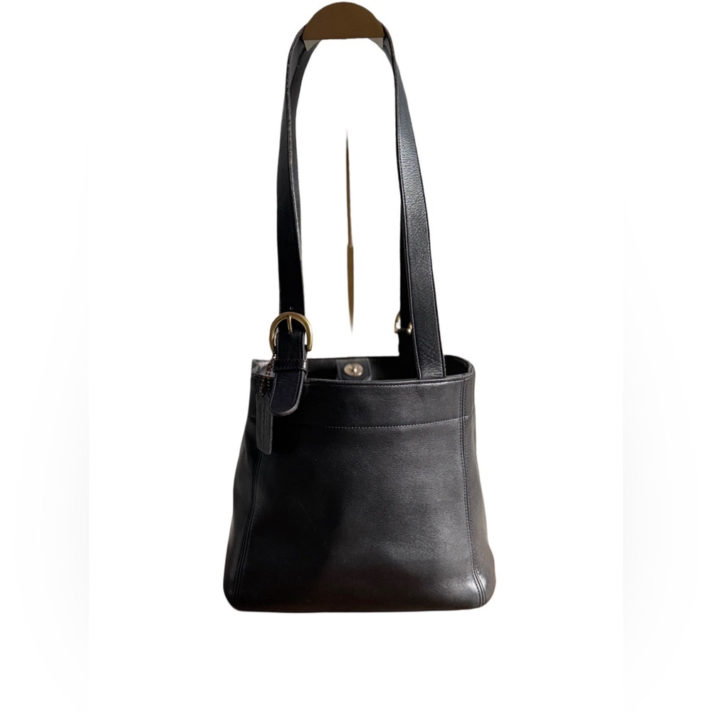 EUC Vintage Coach Buckle Bag No. 4157 Leather black